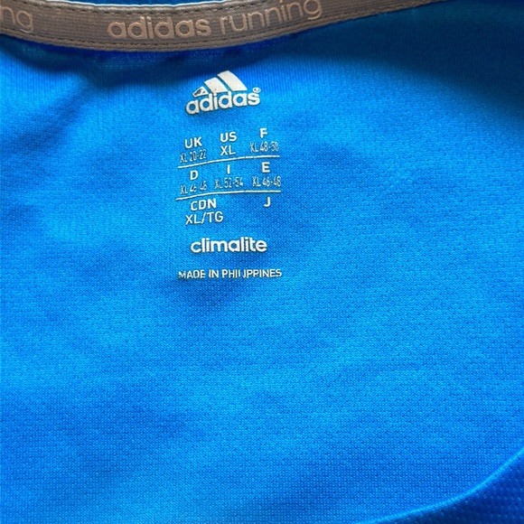 Adidas running climalite long sleeve shirt size X-Large blue - Picture 4 of 7
